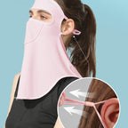 GOLOVEJOY Summer Ice Silk Sunscreen Face Shield  Ladies Outdoor Neck Protection Veil, Neck Protection Pink, Neck Protection Gray, Neck Protection Blue, Neck Protection White, Neck Protection Purple