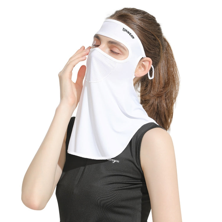GOLOVEJOY Summer Ice Silk Sunscreen Face Shield  Ladies Outdoor Neck Protection Veil, Neck Protection Pink, Neck Protection Gray, Neck Protection Blue, Neck Protection White, Neck Protection Purple