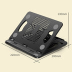 Foldable Laptop Desktop Heightening Cooling Bracket, Black, White, Pink