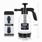 Car Wash Foam Watering Can Household Hand-held Spray Gardening Air Pressure Sprayer, Transparent White