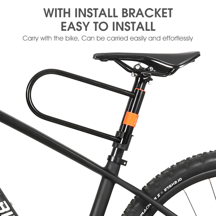 WEST BIKING Bicycle Carbon Steel Anti-Shear Anti-Theft U-Lock, Only Lock, Lock+Cable