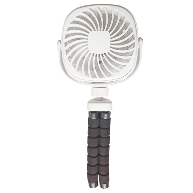 Octopus Stroller Deformation Fan Desktop Portable Handheld USB Small Fan, 1200mAh White, 1200mAh Pink, 1200mAh Black, 2200mAh White, 2200mAh Pink, 2200mAh Black