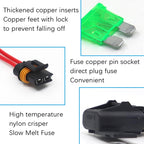 Car Slice Fuse Holder Waterproof Fuse Box Tape Line Fuse Box, 10 PCS Slice Fuse Holder