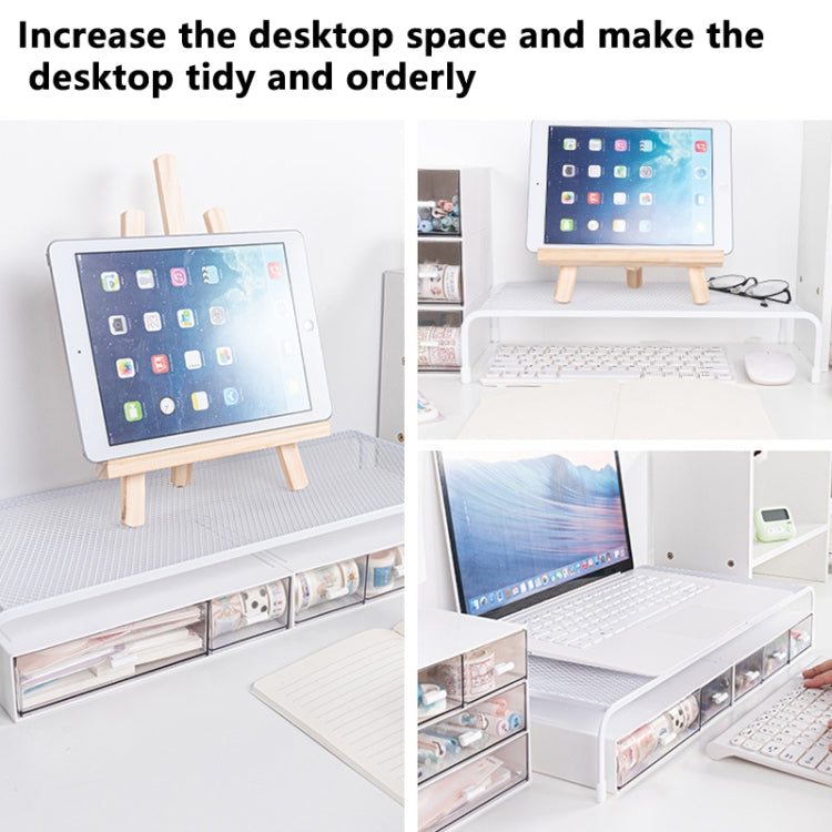 Computer Elevated Rack Monitor Bracket Storage Rack,Style:, Lengthen Single Layer