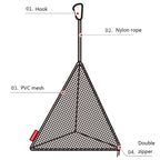CLS Outdoor Triangular Foldable Storage Mesh Bag, S, M, L