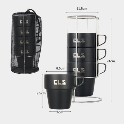 CLS 4 in 1 Outdoor 304 Stainless Steel Camping Cup