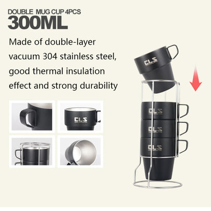 CLS 4 in 1 Outdoor 304 Stainless Steel Camping Cup