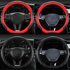Leather Carbon Fiber Stitching Car Steering Wheel Set, Diameter:, 38cm