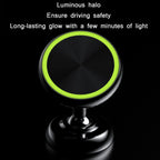 Car Aluminum Alloy Magnetic Mobile Phone Holder, Black (Luminous)