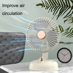 F10 Portable Quiet Desktop Retro Moving Head USB Fan, F10 Milk White, F10 Bean Green