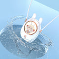 Star Pet Hanging Neck Fan USB Hand-Held Silent Luminous Fan, White, Pink, Yellow