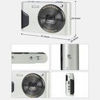 C8 4K  2.7-inch LCD Screen HD Digital Camera Retro Camera,Version:, 30W Standard Version  White, 30W  Standard Version Black, 48W Upgraded Version White, 48W Upgraded Version Black