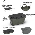 Camping Water Carry Basket Picnic Basket Outdoor Folding Box Can Be Used As Table