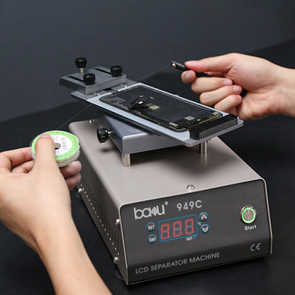 BAKU BA949C Heated 360-degree Rotating Fast LCD Screen Splitter, BA-949C EU Plug, BA-949C US Plug
