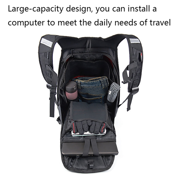 MOTOCENTRIC 11-MC-0077 Motorcycle EVA Turtle Shell Shape Riding Backpack, Red, Blue, Green, Black