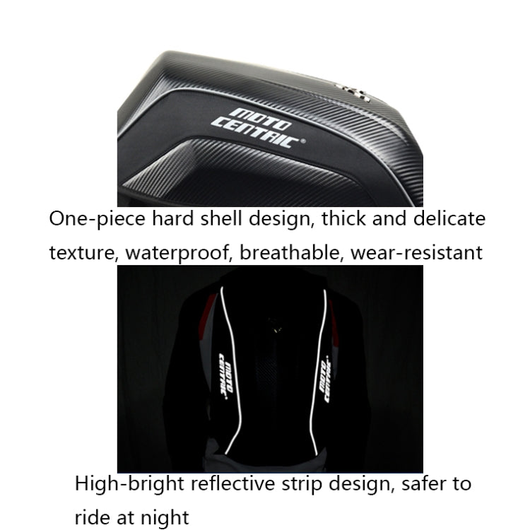 MOTOCENTRIC 11-MC-0077 Motorcycle EVA Turtle Shell Shape Riding Backpack, Red, Blue, Green, Black