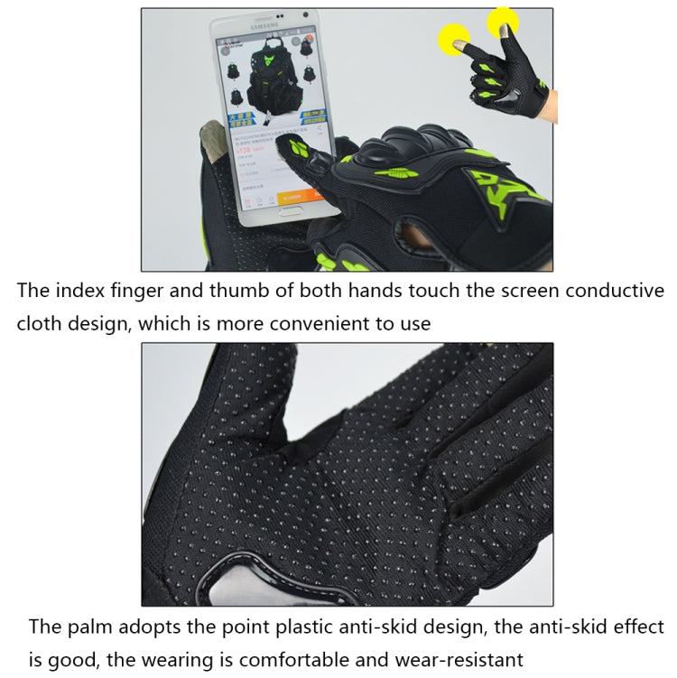 MOTOCENTRIC 13-MC-010 Touch Screen Motorcycle Breathable Gloves, M