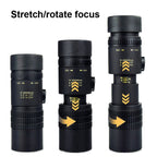 10-300x40 Monocular HD Telescope BAK4 Prism Telescope,Style:, Standard, With Photo Holder+Tripod