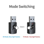 5.0 Bluetooth Transmitter AUX Receiver USB Dual Output Computer Audio Adapter, M136