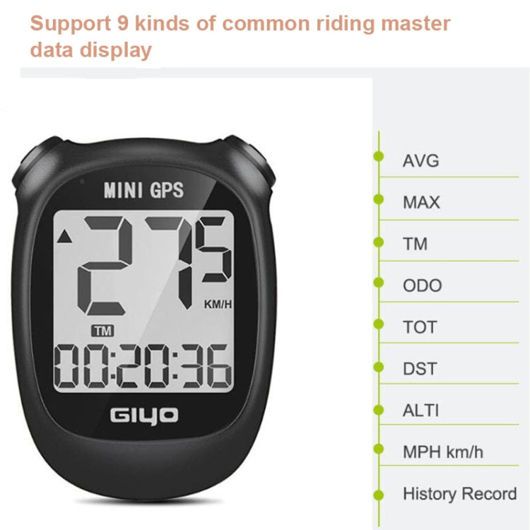 GIYO M3 LCD Display Bike GPS Cycling Computer Wireless Road Bicycle Stopwatch Velocimeter, GIYO M3(Black), GIYO M3(White)