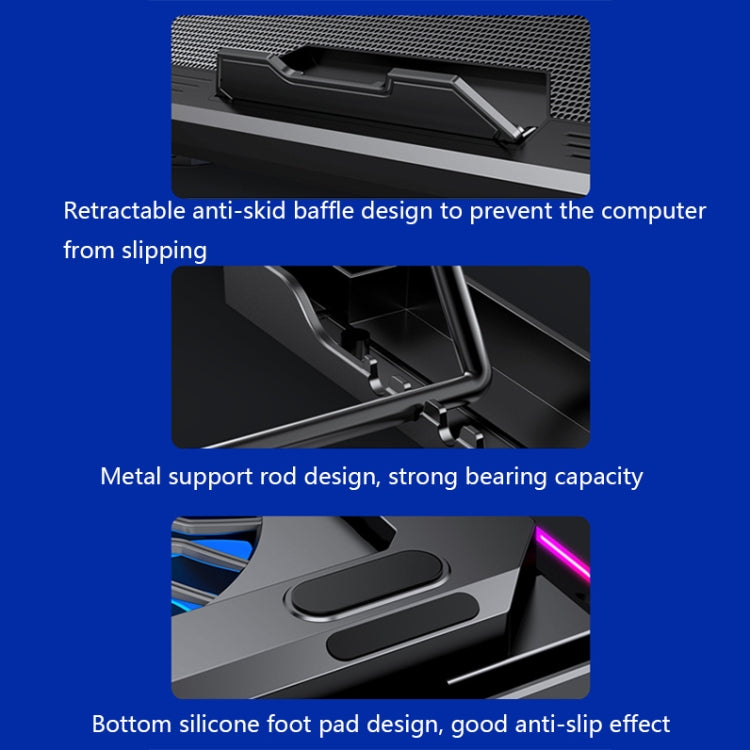 NUOXI Q9 RGB Lighting Effect Laptop Cooler