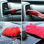 16 PCS / Set Car Washing Tool Brush Drill Cleaning Brush Tire Cleaning Floor Brush, 16 PCS / Set Red, 16 PCS / Set Blue