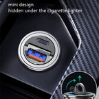 Car Fast Charge One Drag Two Cigarette Conversion Plugs, PD+PD, PD+QC