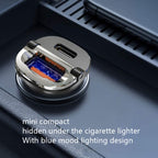 Hidden Car Fast Charge One Drag Two Cigarette Conversion Plug, HP13-F