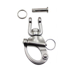 Yachting Sailing Stainless Steel Coil Type Rotary Spring Shackle, 70mm, 87mm, 128mm