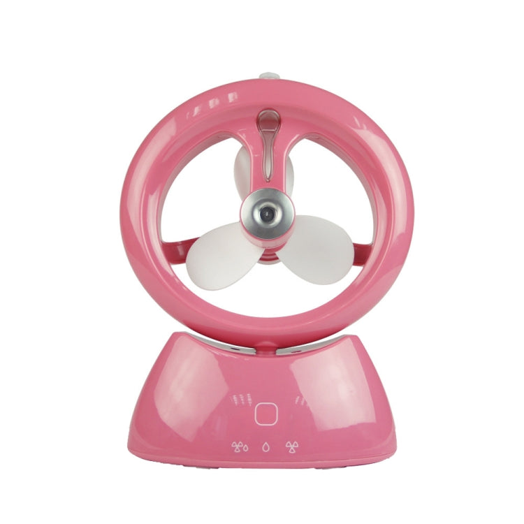 Mini USB Rechargeable Spray Fan Student Dormitory Office Desktop Mute Fan, Glossy White, Glossy Blue, Glossy Watermelon Red, Frosted Pink, Frosted Sky Blue, Frosted Matcha Green