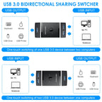 T25 2 In 1 USB3.0 Bidirectional Switch Printer Sharer Splitter
