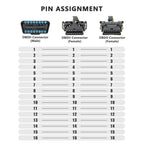 2 In 1 16PIN Car OBD Elbow Extension Cable Converted Cable, 2 In 1 16PIN