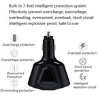 3.1A Dual USB Digital Display Multi-Function Driving Recorder Universal Automotive Charger, White, Black