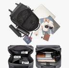 Casual Business Cowhide Leather Backpack Laptop Bag For Men