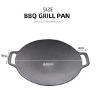 Outdoor Camping BBQ Cast Iron Grill Pan,Style:, Baking Pan Only, Baking Pan+Hemp Rope, Baking Pan+Hemp Rope+Storage Bag, Baking Pan+Net+Hemp Rope, Baking Pan+Net+Hemp Rope+Storage Bag
