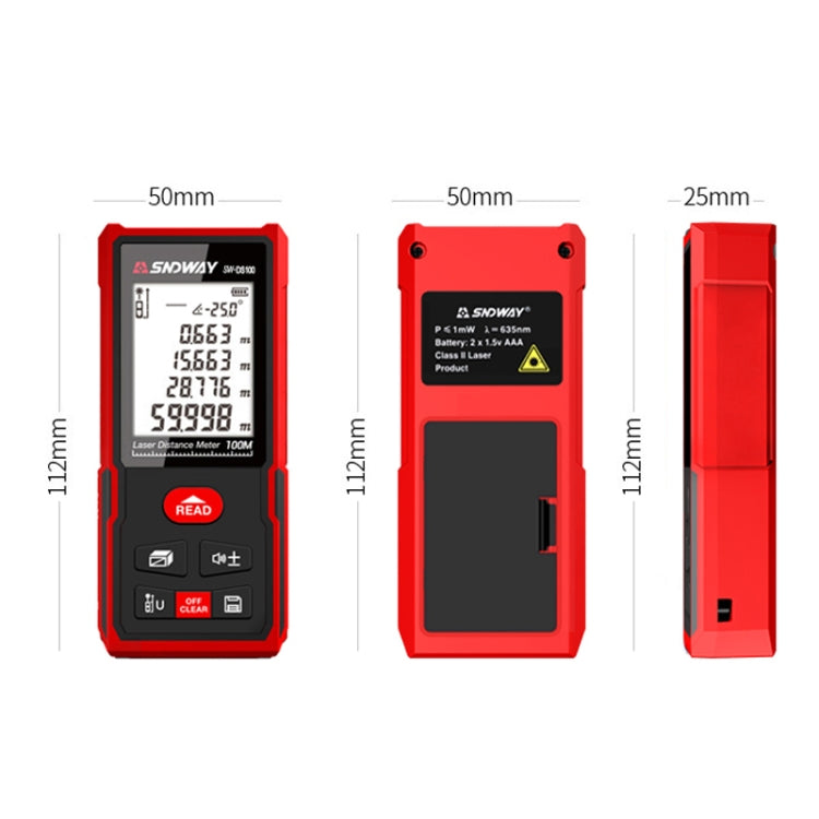 Handheld Laser Rangefinder Infrared Laser Ruler, SNDWAY SW-DS50, SNDWAY SW-DS70, SNDWAY SW-DS100, SNDWAY SW-DS120