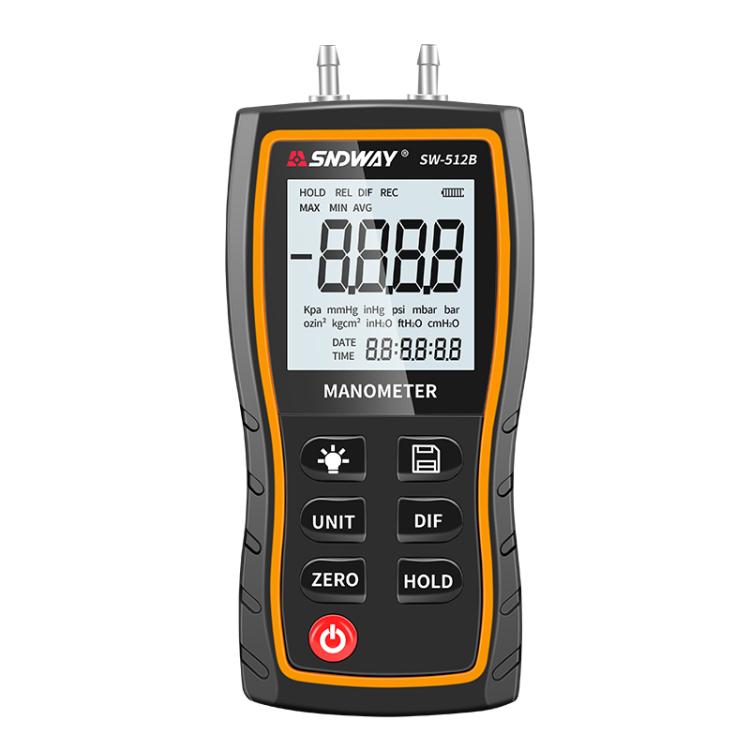 Digital Handheld Differential Pressure Gauge Negative Pressure Tester, SNDWAY SW-512A, SNDWAY SW-512B, SNDWAY SW-512C