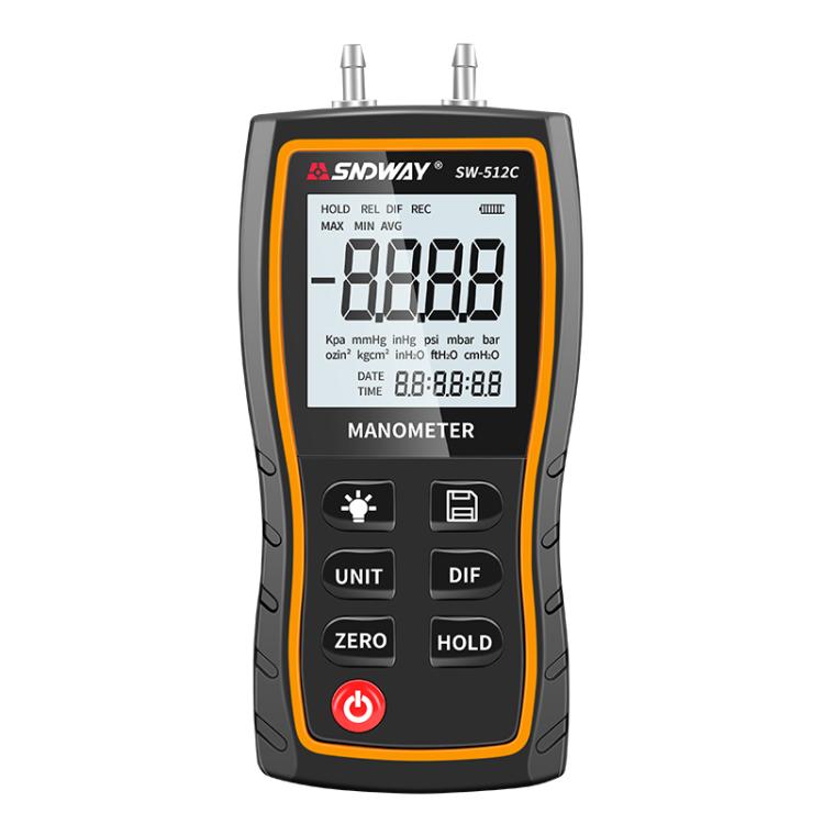 Digital Handheld Differential Pressure Gauge Negative Pressure Tester, SNDWAY SW-512A, SNDWAY SW-512B, SNDWAY SW-512C