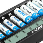 SEIVI On-Screen Eight-Slot Cradle Charging NiMH Battery USB Charger
