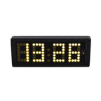 LED Dot Matrix Clock Car Thermometer Battery Voltage Measurement, 3 in 1 White