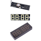 LED Dot Matrix Clock Car Thermometer Battery Voltage Measurement, 3 in 1 White