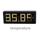 LED Dot Matrix Clock Car Thermometer Battery Voltage Measurement, 3 in 1 White