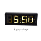 LED Dot Matrix Clock Car Thermometer Battery Voltage Measurement, 3 in 1 White