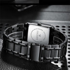 FNGEEN 3627 Waterproof Calendar Men Square Watch, Full Gold Black Surface, Full Gold Gold Surface, Black Belt Rose Shell Black Surface, Black Belt Gold Shell Black Surface, Black Belt Black Shell Black Surface, White Steel White Surface                ...