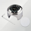 Aluminum Alloy Plating Motorcycle Handlebar Clock, Clock Silver Shell Black Background, Clock Silver Shell White Background, Clock Black Shell White Background, Clock Black Shell Black Background
