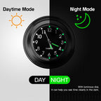 Aluminum Alloy Plating Motorcycle Handlebar Clock, Clock Silver Shell Black Background, Clock Silver Shell White Background, Clock Black Shell White Background, Clock Black Shell Black Background