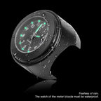 Aluminum Alloy Plating Motorcycle Handlebar Clock, Clock Silver Shell Black Background, Clock Silver Shell White Background, Clock Black Shell White Background, Clock Black Shell Black Background