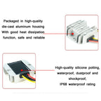 72W 12V To 24V 3A Waterproof Car Voltage Regulator, 72W 12V To 24V