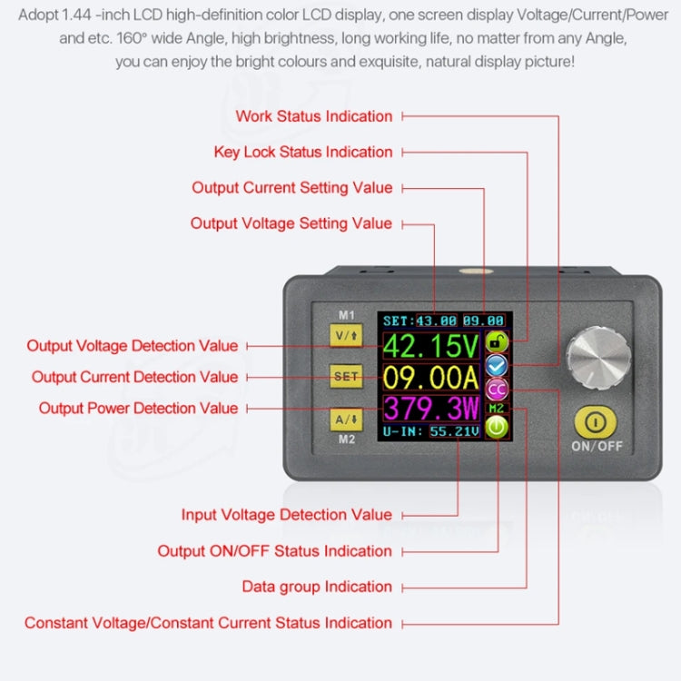 50V/20A CNC DC Adjustable Voltage Regulated Power Buck Module, DPS5020
