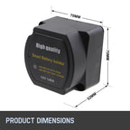12V 140A Route Yacht Off-Road Car Beach Car Double Battery System Voltage Sensitive Relay, 12V 140A